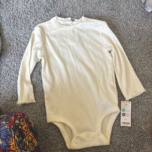 Carter's Cream Long Sleeve Bodysuit Soft Cotton